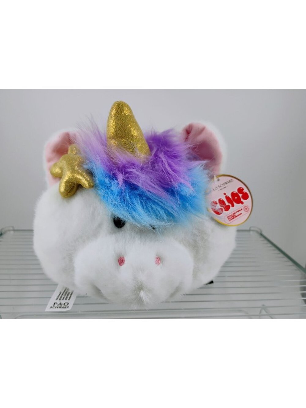 FAO Schwarz Unicorn Plush Crossbody Bag With Gold Horn & Star